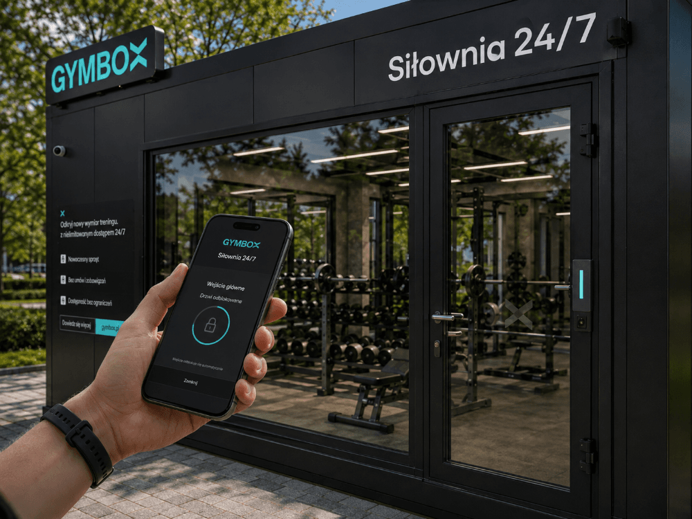 Otwieranie drzwi GymBox telefonem