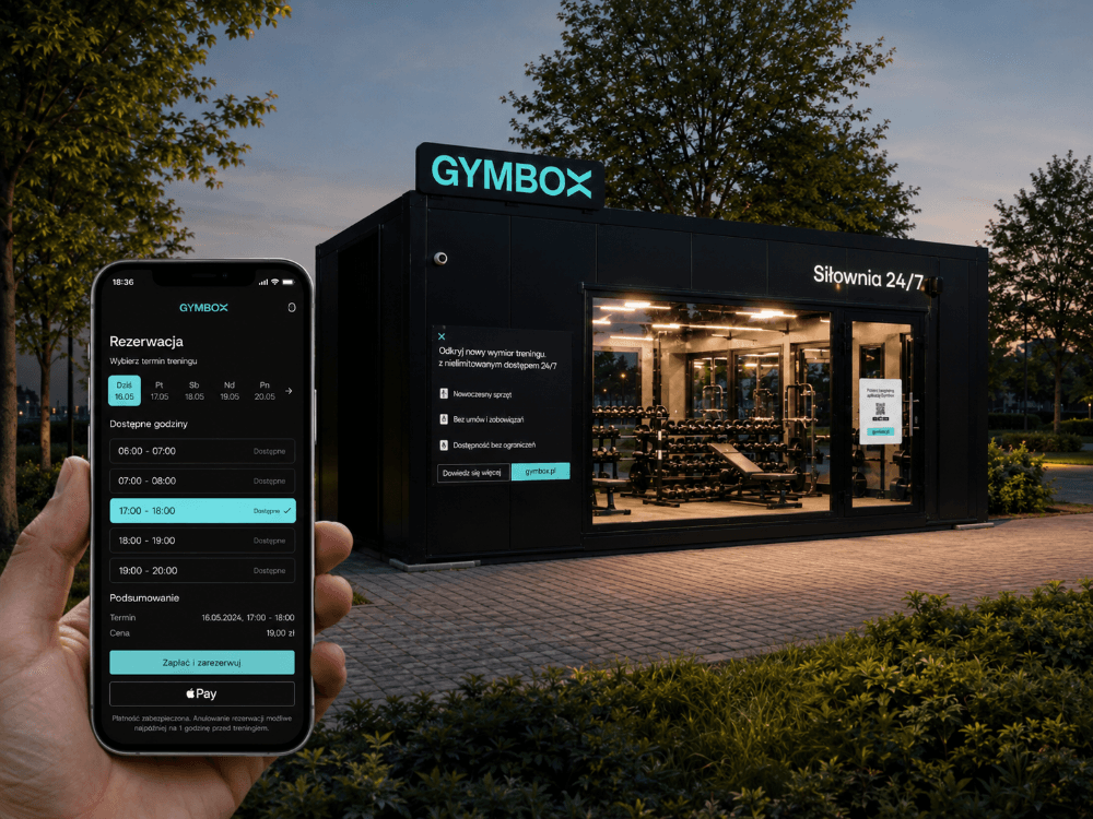 Rezerwacja treningu w aplikacji GymBox